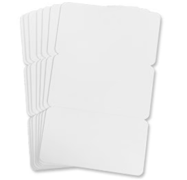 Cards .76mm PVC Triple Keytags No Holes CR80 (500 Pack)