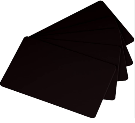 Cards .76mm PVC Food Safe Black CR80 (500 Pack)