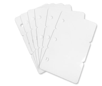 Cards .76mm PVC Triple Keytags With Holes CR80 (500 Pack)