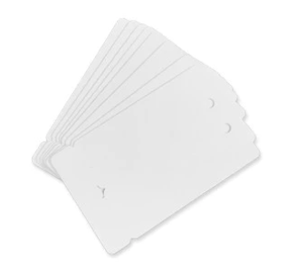 Cards .76mm PVC Double Name Badges w/Holes CR80 (500 Pack)