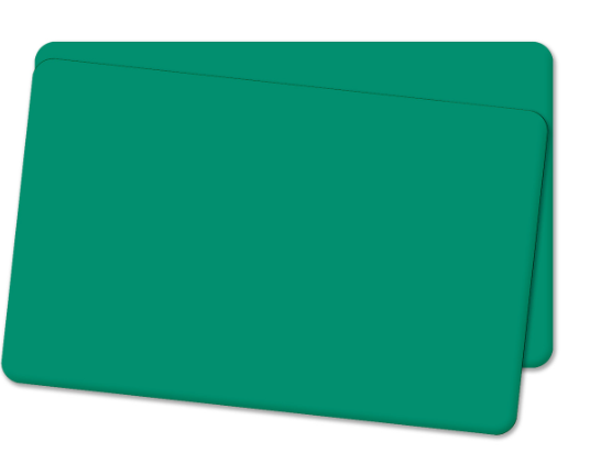 Cards .76mm PVC Food Safe Green Cards CR80 (500 Pack)