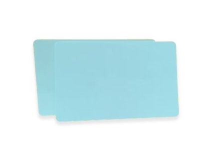 Cards .76mm PVC Light Blue CR80 (500 Pack)