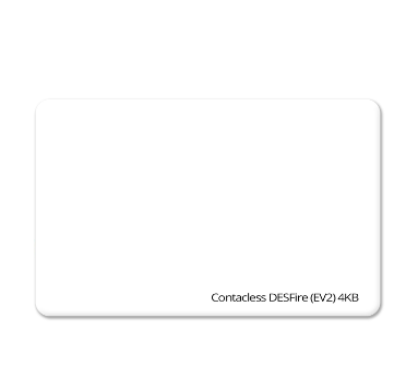 Cards .76mm PVC DESFire 4K EV2 Plain White (100 Pack)
