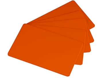 Cards .76mm PVC Orange CR80 (500 Pack)