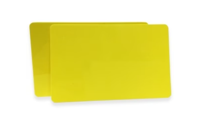Cards .76mm PVC Yellow CR80 (500 Pack)